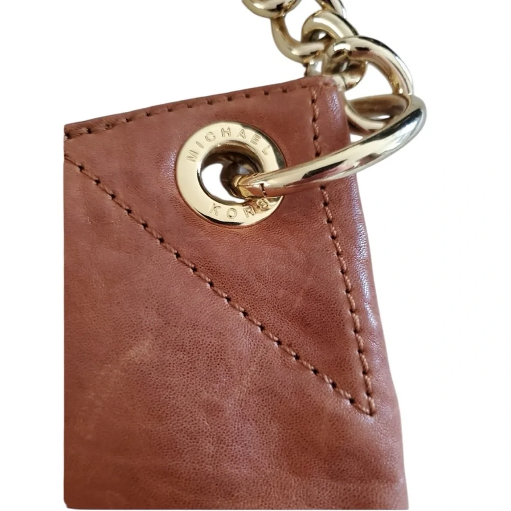 EUC Michael Kors Uptown Astor Brown Hobo Bag Boho style gold hardware - Picture 10 of 13